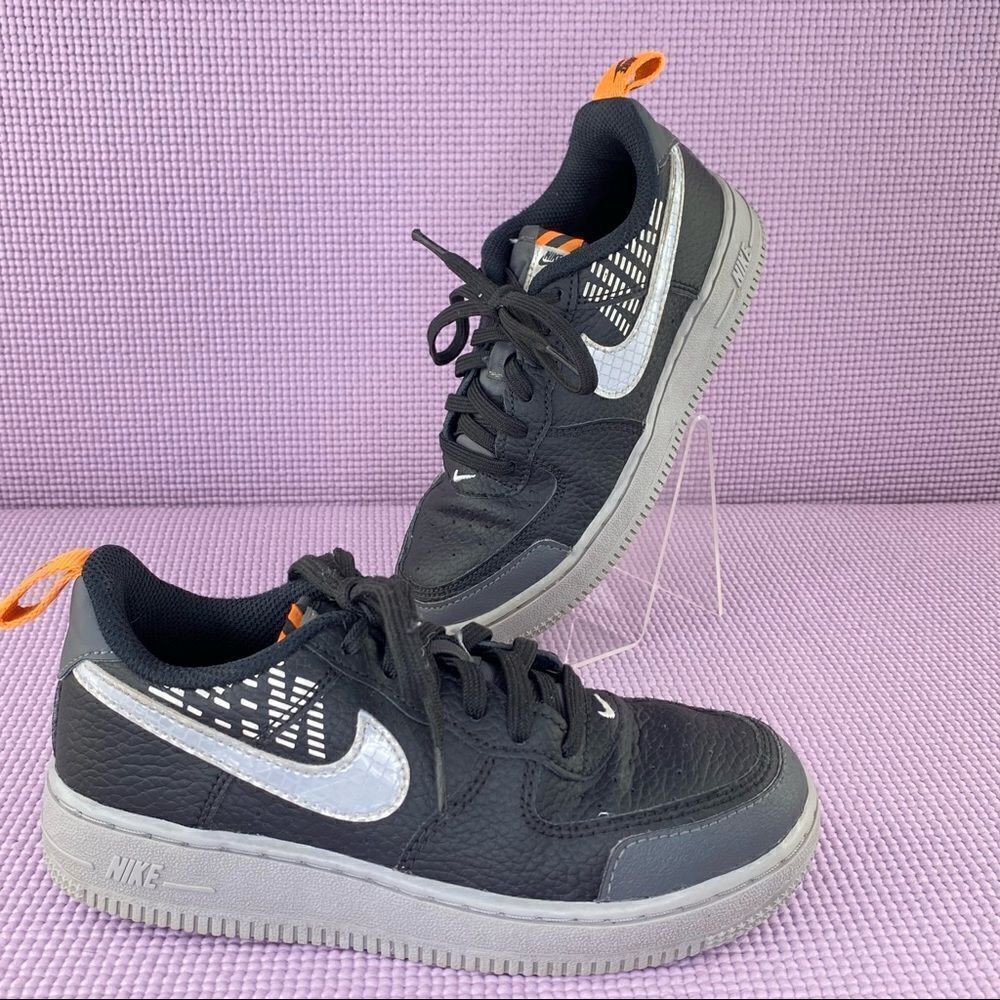 Nike Air Force 1 Lvl8 2 Under Black Wolf Grey Sneakers 1Y CK0829-001